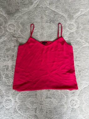 J. Crew silky Hot Pink Spaghetti Sweetheart Strap Cami Top, size 14 Tall